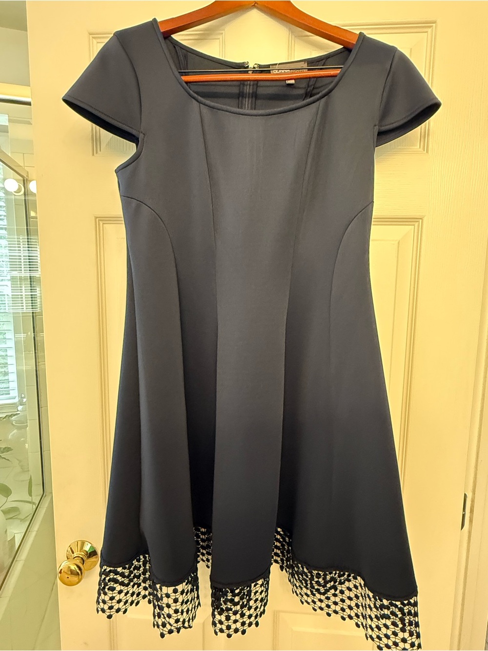 Donna Ricco Navy Midi Dress